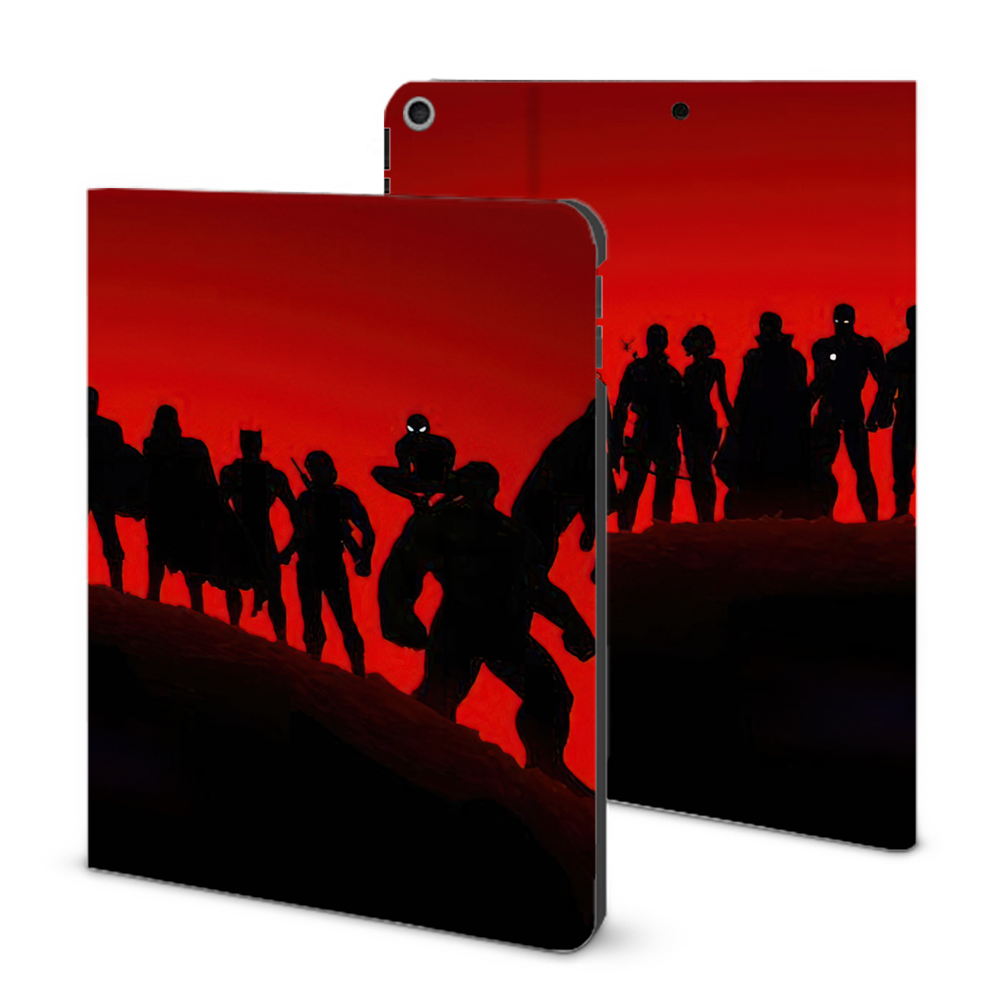 （画像用） アベンジャーズ The Avengers IPad ケース ブック型 PUレザー TPU 耐衝撃 軽量 薄型 ペン収納なし 全面保護 IPad 各モデル対応